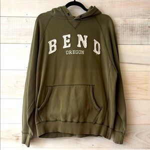Bend Oregon Olive Green Hoodie